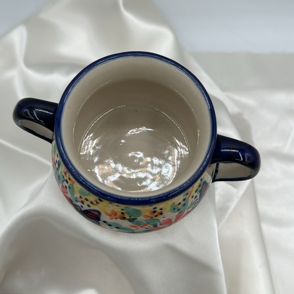 Polish Pottery Jam Jar with Spoon. - Picture 3 of 10